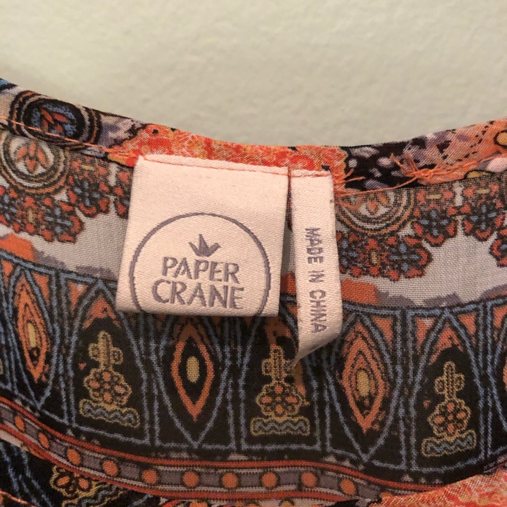 Paper Crane Anthro Paisley Lace Cold Shoulder Top - Picture 4 of 6